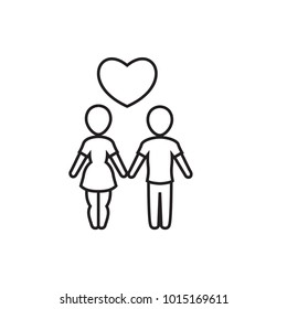 couple icon illustration isolated vector sign symbol
