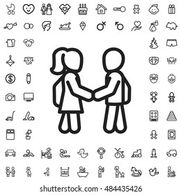 Couple icon illustration isolated vector sign symbol