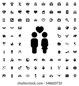 couple icon illustration isolated vector sign symbol