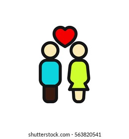 couple icon illustration isolated vector sign symbol