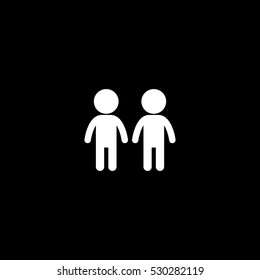 couple icon, isolated, white background