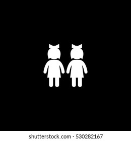 couple icon, isolated, white background