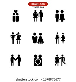 couple icon or logo isolated sign symbol vector illustration - Collection of high quality black style vector icons
