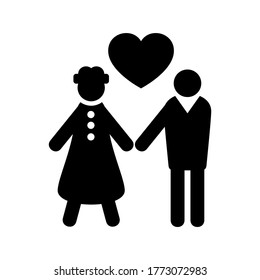 couple icon or logo isolated sign symbol vector illustration - high quality black style vector icons
