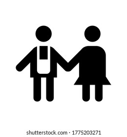 couple icon or logo isolated sign symbol vector illustration - high quality black style vector icons
