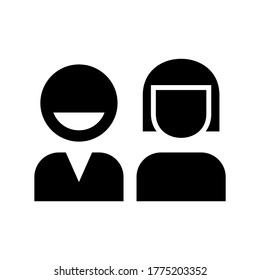 couple icon or logo isolated sign symbol vector illustration - high quality black style vector icons
