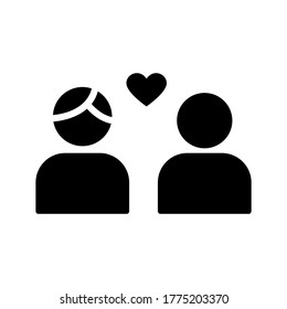 couple icon or logo isolated sign symbol vector illustration - high quality black style vector icons

