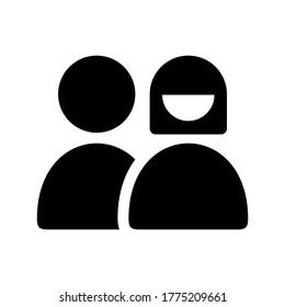 couple icon or logo isolated sign symbol vector illustration - high quality black style vector icons
