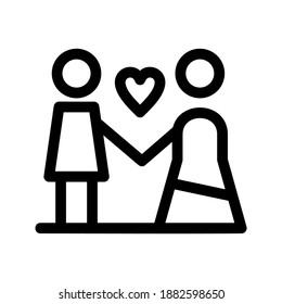 Couple icon or logo isolated sign symbol vector illustration - high quality black style vector icons
