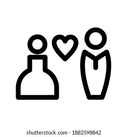 Couple icon or logo isolated sign symbol vector illustration - high quality black style vector icons
