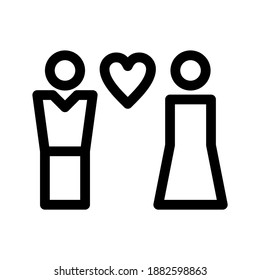 Couple icon or logo isolated sign symbol vector illustration - high quality black style vector icons
