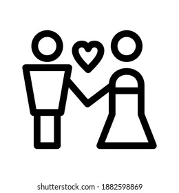 Couple icon or logo isolated sign symbol vector illustration - high quality black style vector icons
