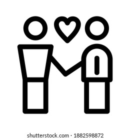Couple icon or logo isolated sign symbol vector illustration - high quality black style vector icons
