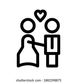 Couple icon or logo isolated sign symbol vector illustration - high quality black style vector icons
