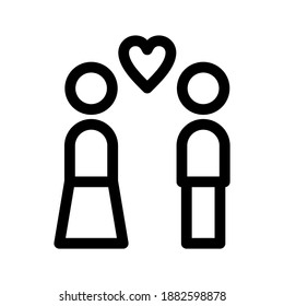 Couple icon or logo isolated sign symbol vector illustration - high quality black style vector icons
