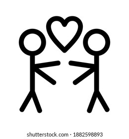 Couple icon or logo isolated sign symbol vector illustration - high quality black style vector icons

