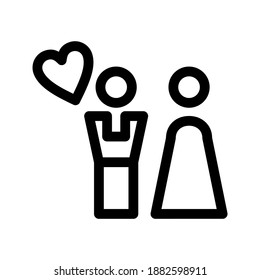 Couple icon or logo isolated sign symbol vector illustration - high quality black style vector icons
