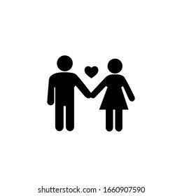 Icono de pareja. Amor en el piso. Ilustración del vector