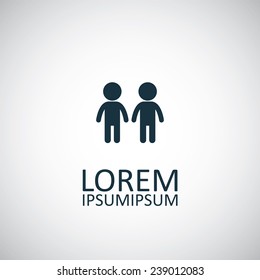 couple icon on white background 