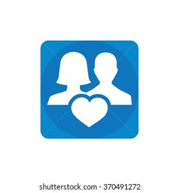 couple icon, on white background