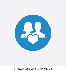 couple icon, on white background