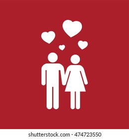 Couple icon . People sign . Vector illustration