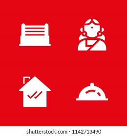 couple icon set. indian, dinner and house vector icon for graphic design and web