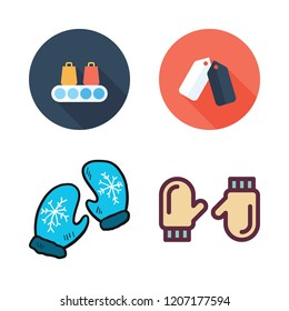 couple icon set. vector set about mittens, supermarket and mitten icons set.