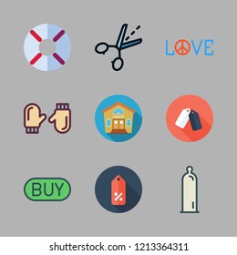 couple icon set. vector set about love, guide, help and mittens icons set.