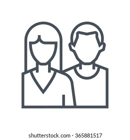 Couple icon suitable for info graphics, websites and print media. Vector, flat icon, clip art.