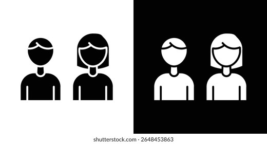 Couple icon symbol collection. Flat vector stock illustration.