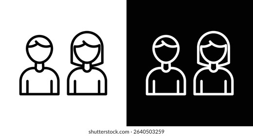 Couple icon symbol concept for graphic design, Website, UI. EPS