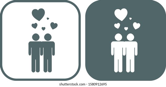 Couple icon. Couple symbol. Vector illustration