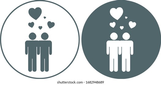 Couple icon. Couple symbol. Vector illustration