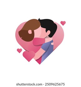 Valentine’s Couple Icon Symbolizing Love and Unity