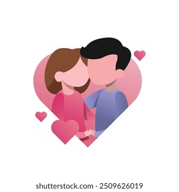 O Ícone do Casal dos Namorados Simbolizando Amor e Unidade