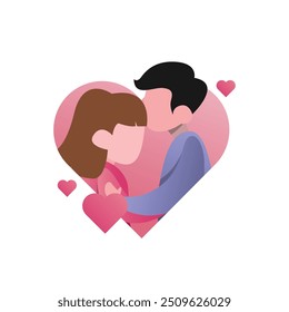 Valentine’s Couple Icon Symbolizing Love and Unity