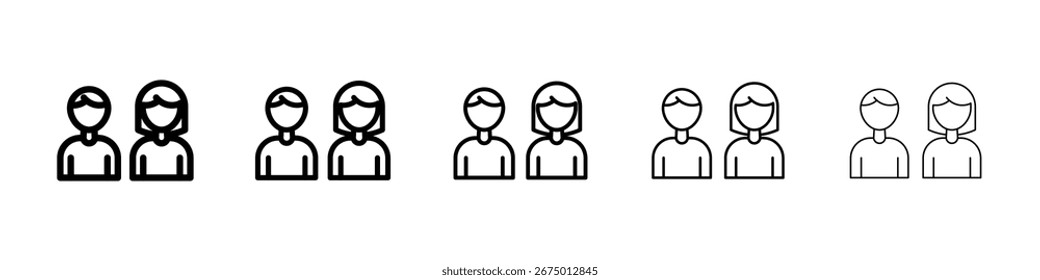 Icono de pareja Ilustración de Arte vectorial