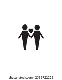 icono de pareja, mejor icono plano del vector.