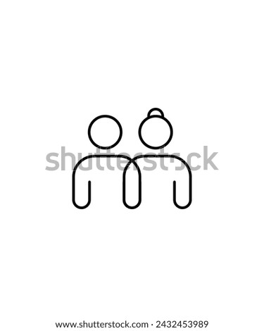 couple icon, vector best line icon.