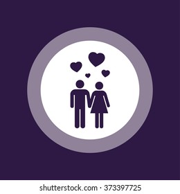Couple icon . Vector illustration