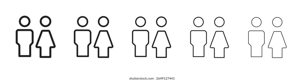 Ilustração de vetor de ícone de casal isolada