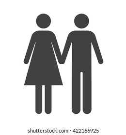 Couple icon Vector Illustration on the white background.