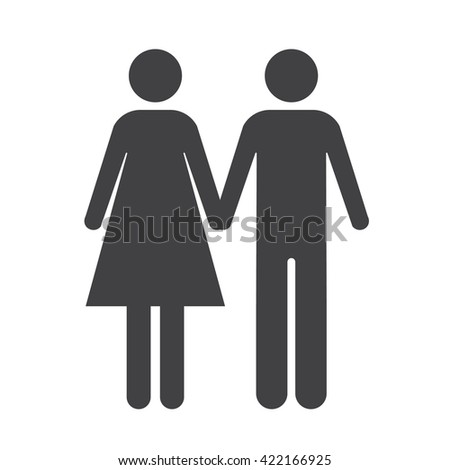 Couple icon Vector Illustration on the white background.