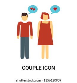 Couple icon vector isolated on white background, Couple transparent sign , business people, person or human illustration