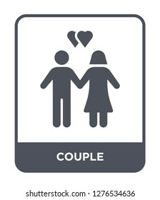 couple icon vector on white background, couple trendy filled icons from Birthday party and wedding collection, couple vector illustration