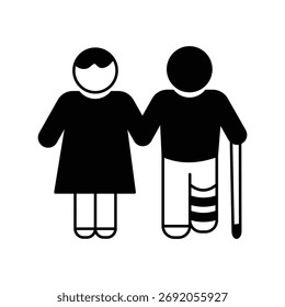 Icono de pareja con fondo blanco Ilustración de stock de Vector