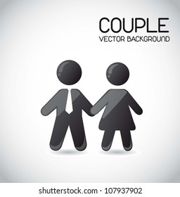 couple icons over gray background. vector illustration