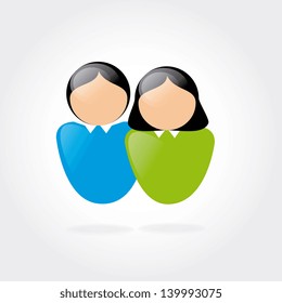 couple icons over gray background vector illustration