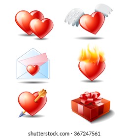 Couple icons set, valentine's day identity, vector illustrations, isolated on white background